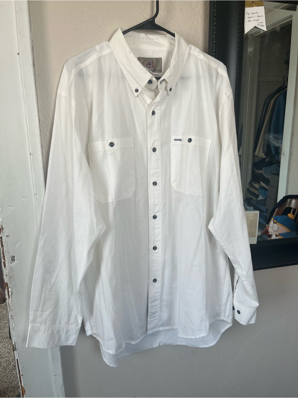 The Territory Ahead White Button-Down Shirt with Chest Pockets